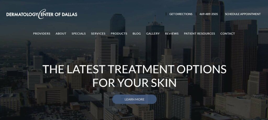 Dermatology Center of Dallas' Homepage_1