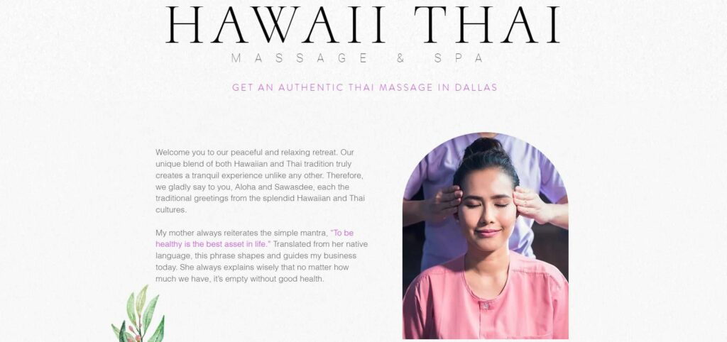 Hawaii Thai Massage & Spa's Homepage
