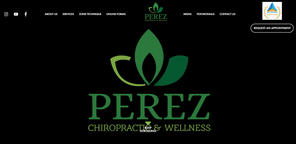 Dr. Erica Perez Perez Chiropractic and Wellness Homepage