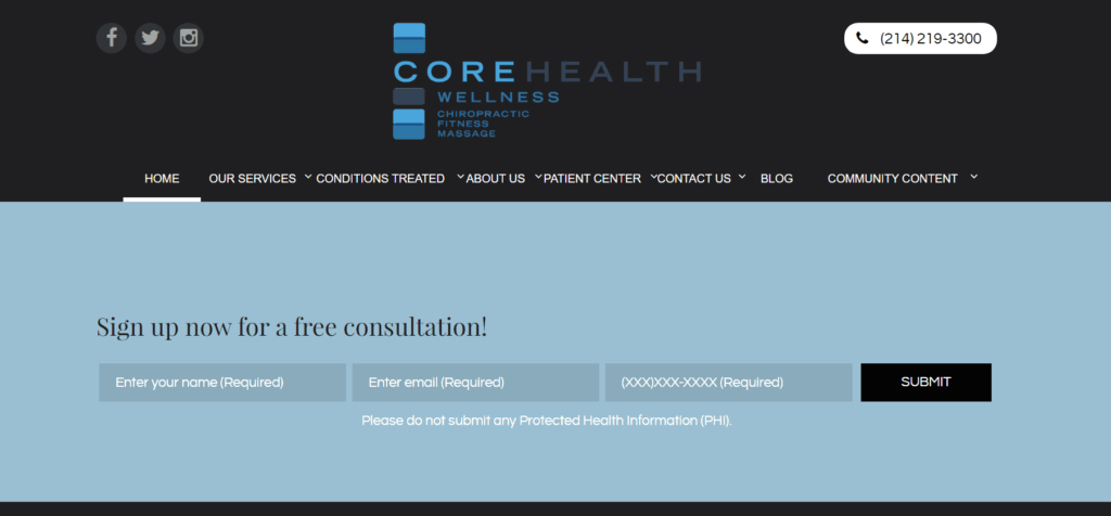 Dr. Jason T. Jones CoreHealth Wellness Center Homepage