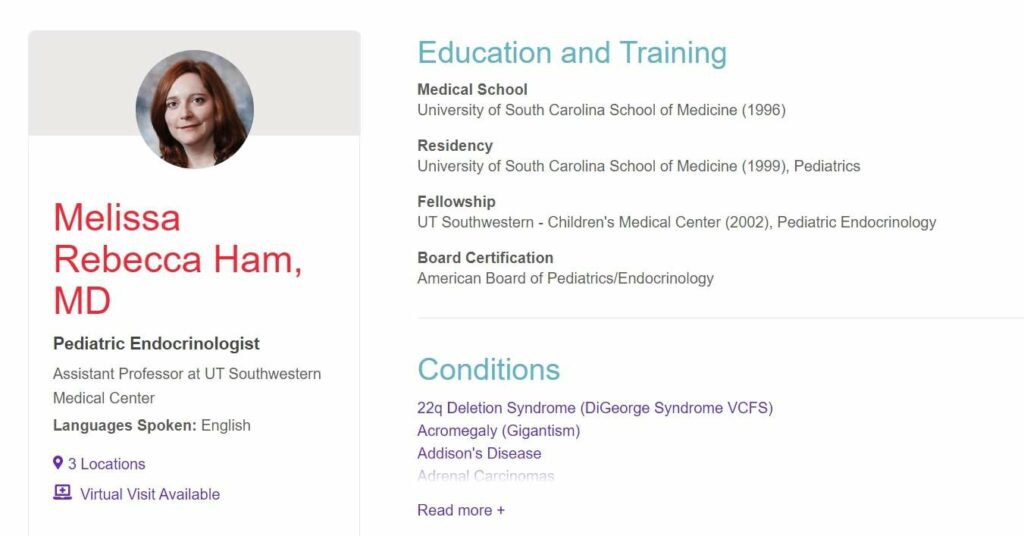 Dr. Melissa Rebecca Ham, MD Children’s Health 's Homepage