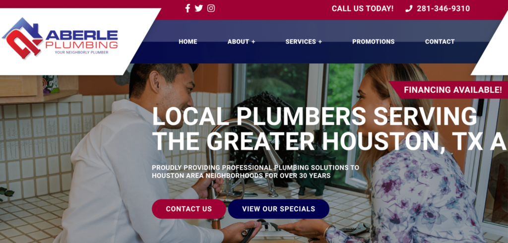 Aberle Plumbing LLC Homepage
