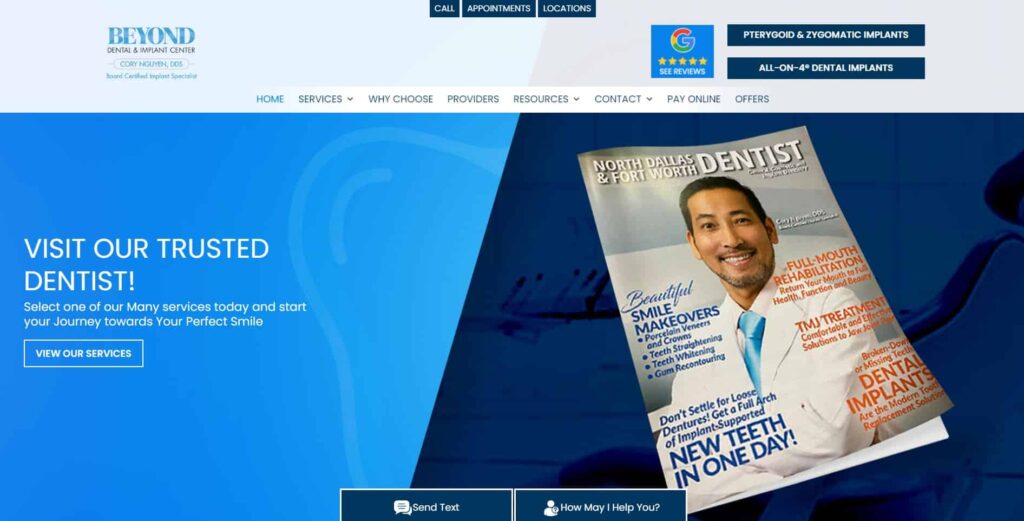 Beyond Dental and Implant Center Homepage