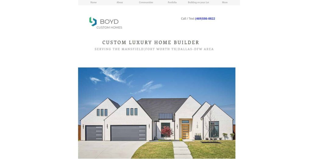 Boyd Custom Homes Homepage