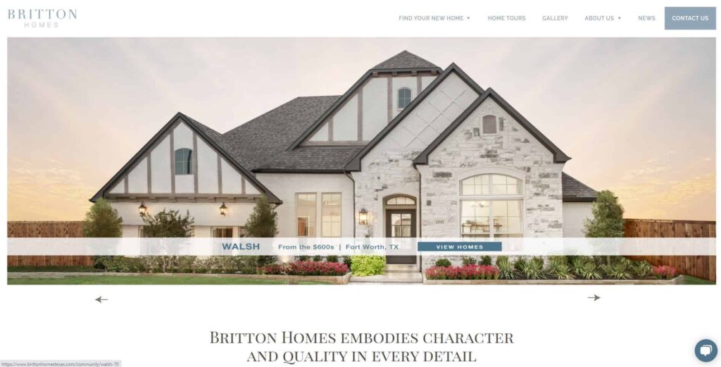 Britton Homes - Villas at Legacy West Homepage
