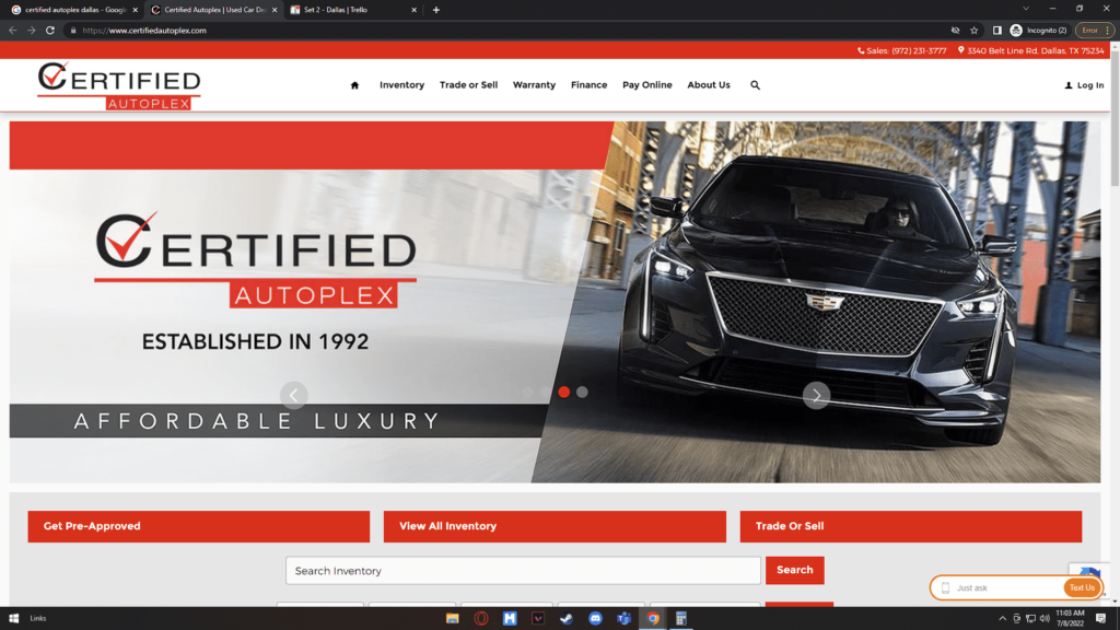 Certified Autoplex Homepage