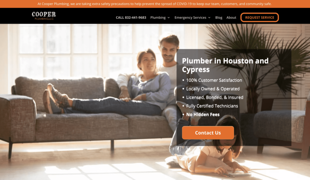 Cooper Plumbing LLC Homepage