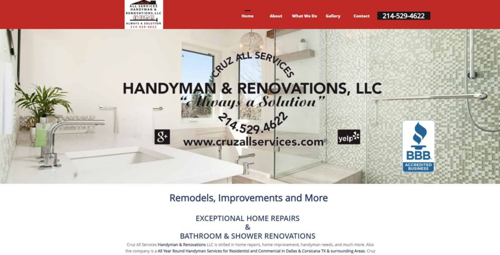 Cruz All Services Handyman and Renovations LLC Homepage