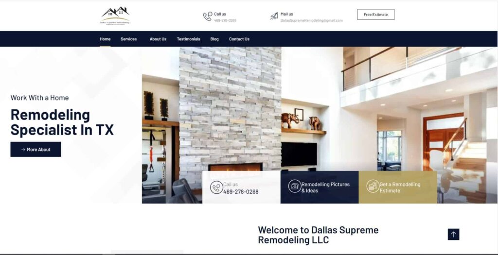 Dallas Supreme Remodeling LLC Homepage
