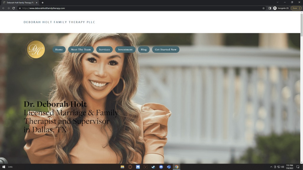 Deborah Holt Family Therapy PLLC Homepage