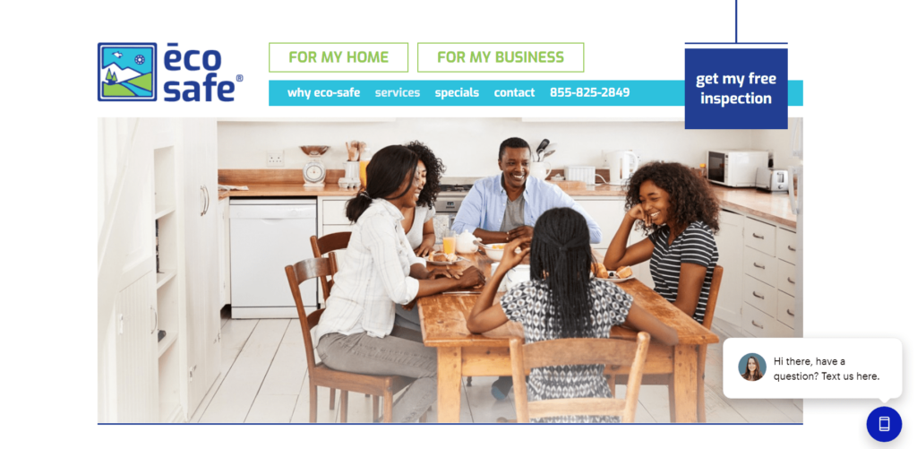 Eco-Safe Pest Control Homepage