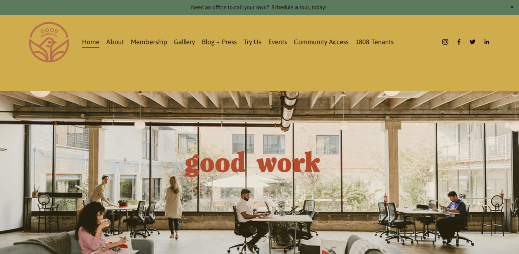 Good Coworking Homepage