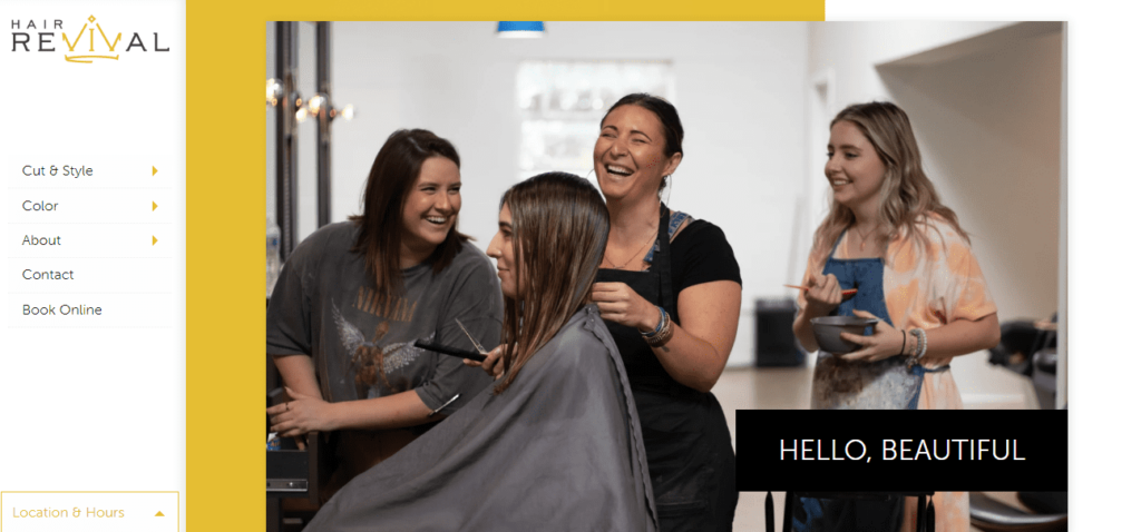 Hair Revival Studio Homepage
