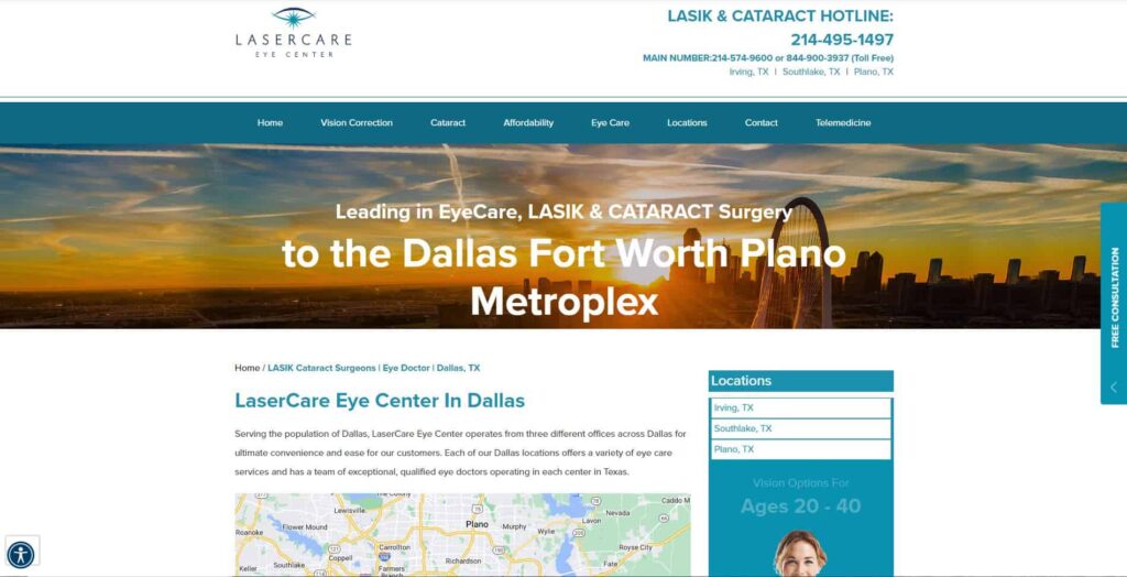 LaserCare Eye Center Homepage