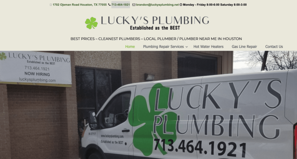 Lucky's Plumbing Homepage