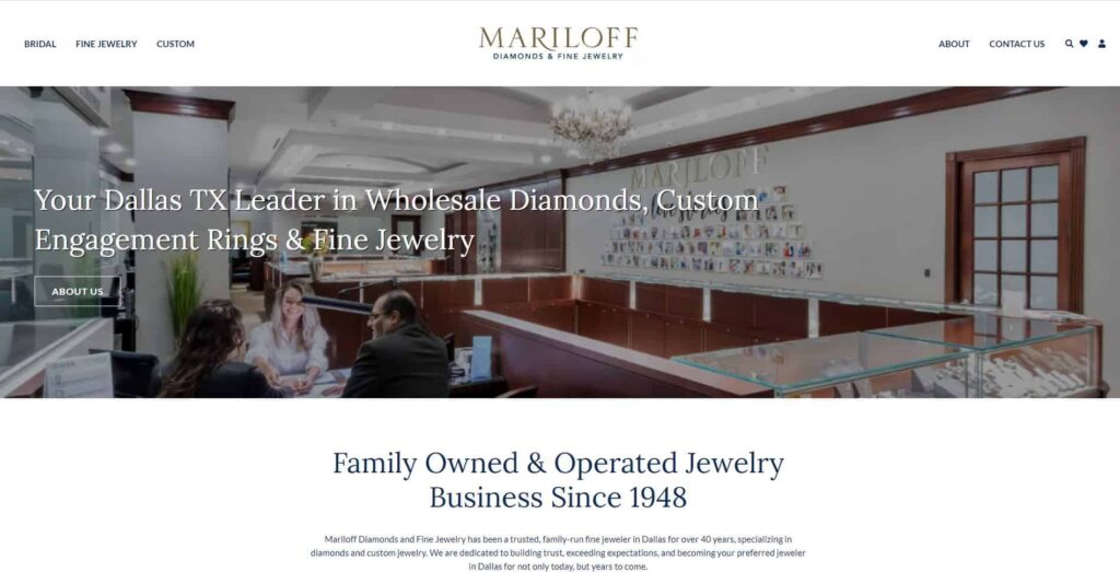 Mariloff Diamonds and Fine Jewelry Homepage