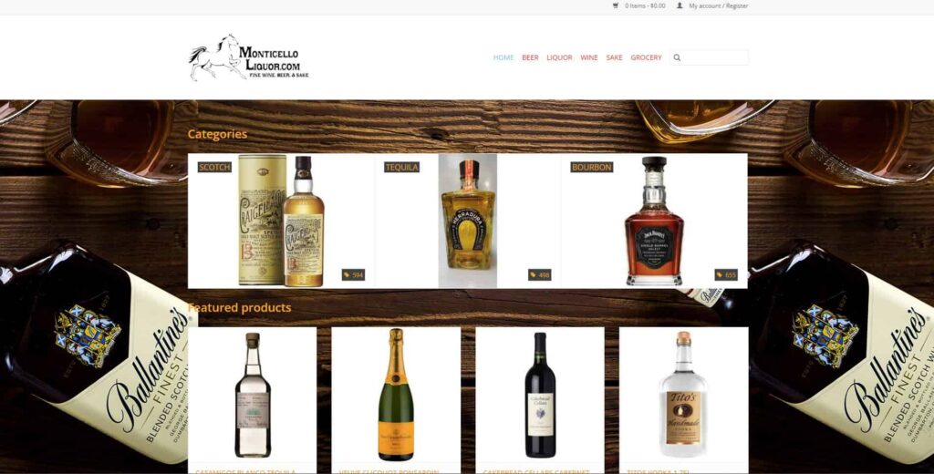 Monticello Liquor Homepage