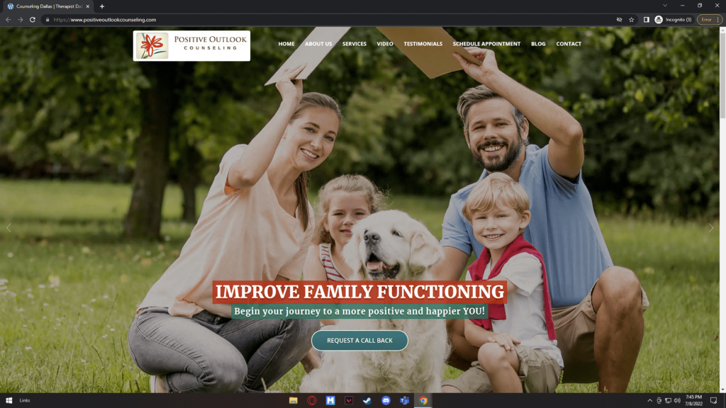 Positive Outlook Counseling Homepage