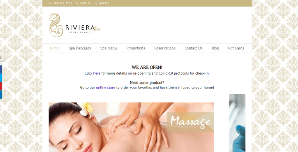 Riviera Spa Homepage