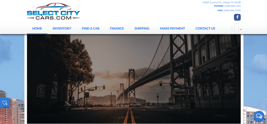 Select City Cars Homepage