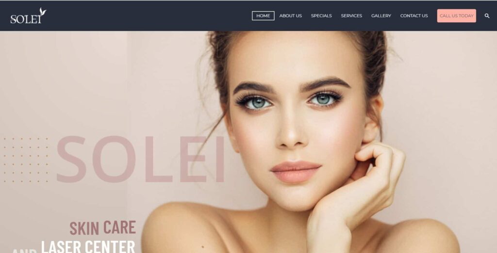 Solei Skin Care and Laser Center Med Spa Homepage