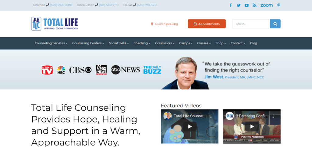 Total Life Counseling Dallas Homepage