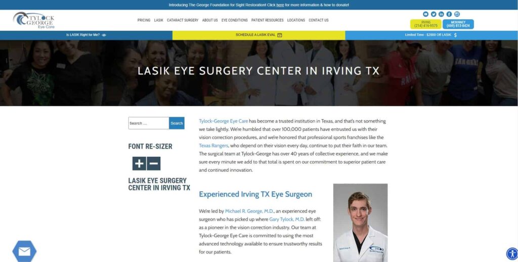 Tylock-George Eye Care Homepage