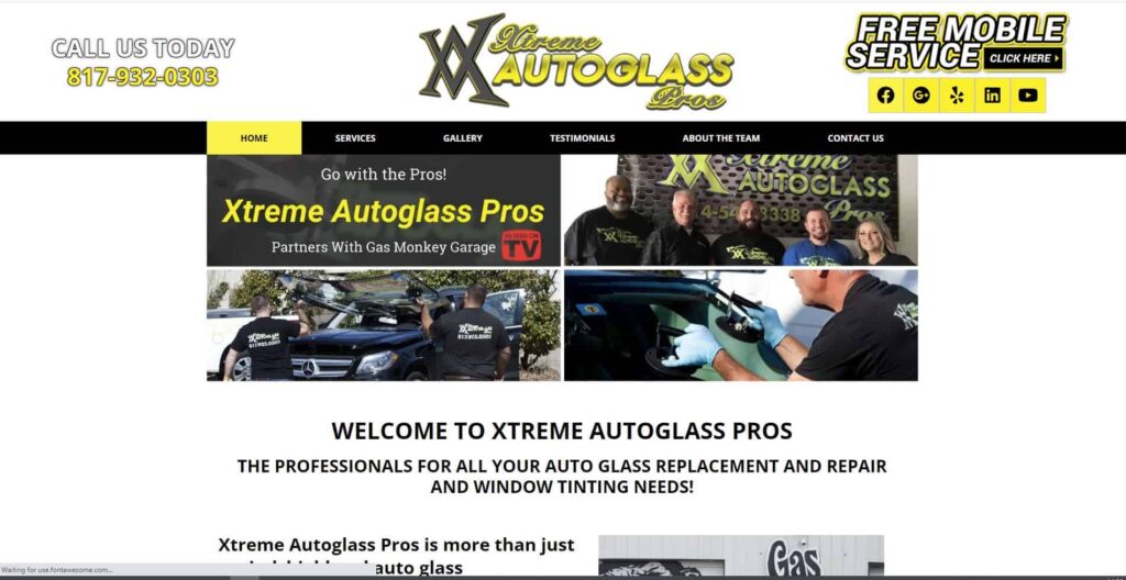 Xtreme Autoglass Pros LLC Homepage