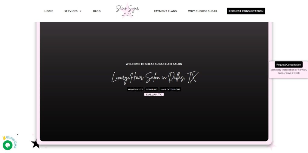 shear sugar salon homepage