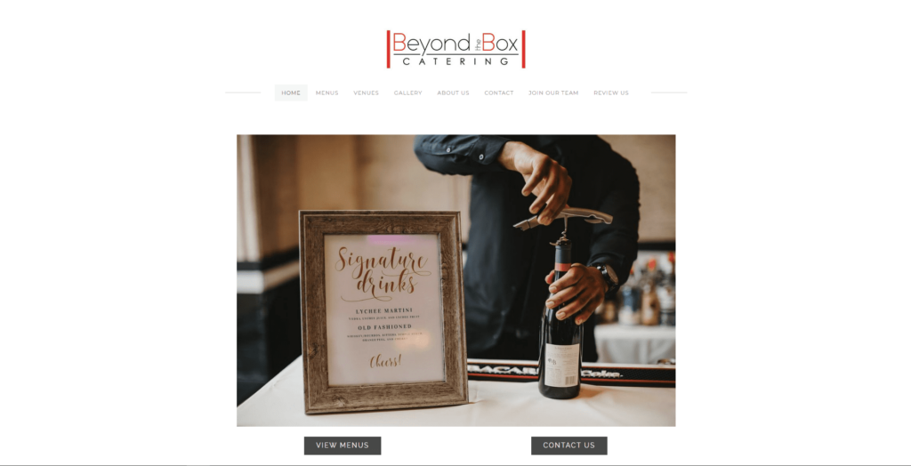 Beyond the Box Catering Homepage