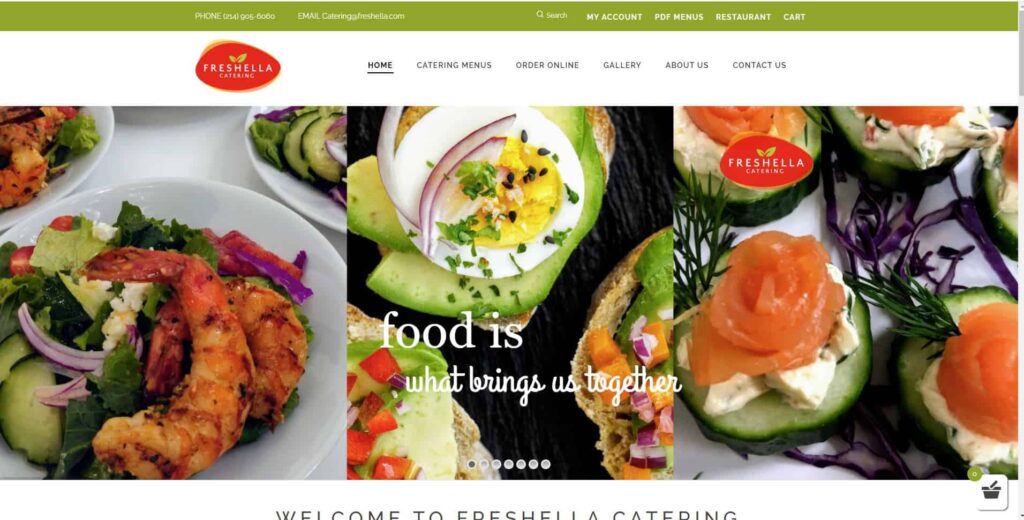 Freshella Catering Homepage