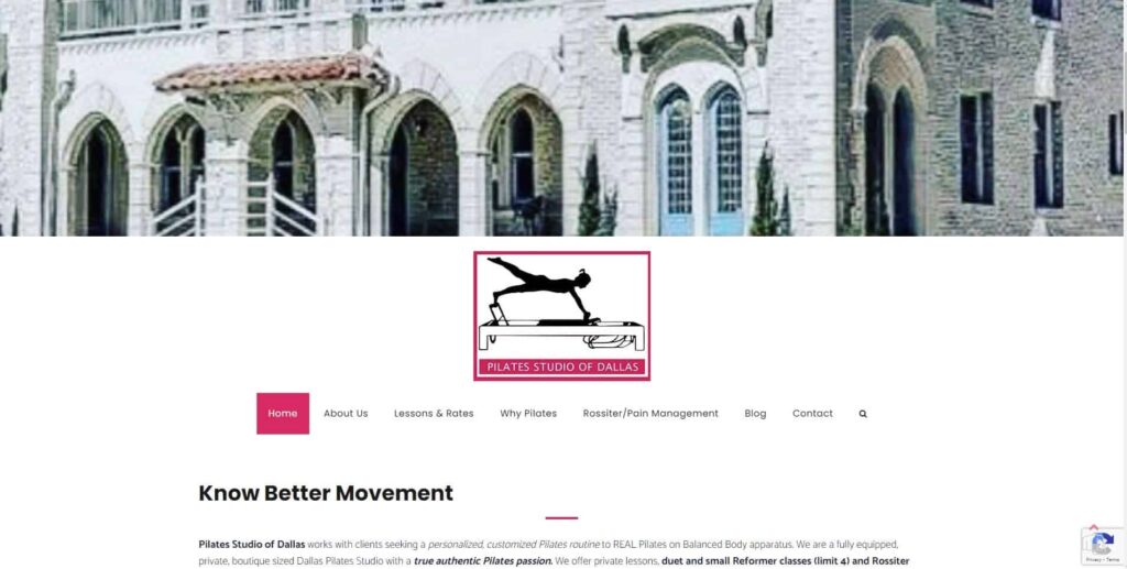 Pilates Studio of Dallas Homepage