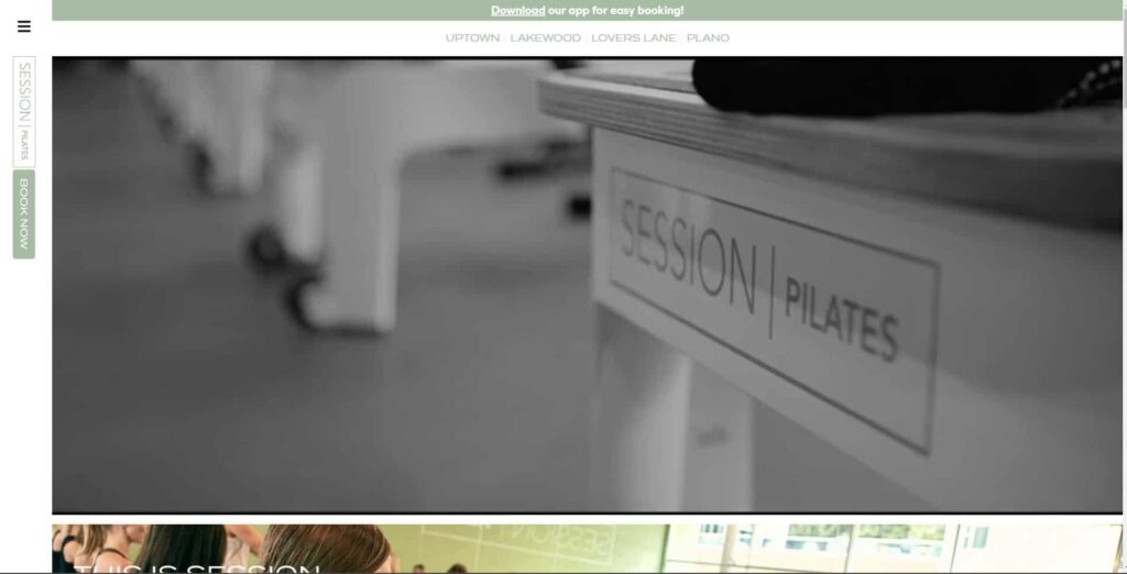 Session Pilates (Uptown) Homepage