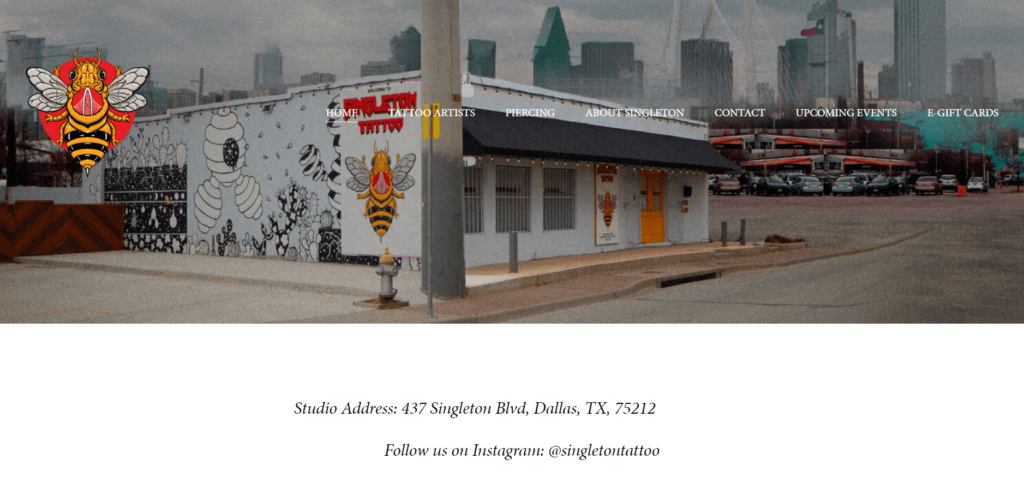 Singleton Tattoo Homepage