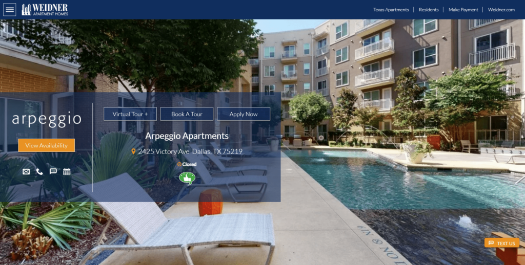Arpeggio Apartments Homepage