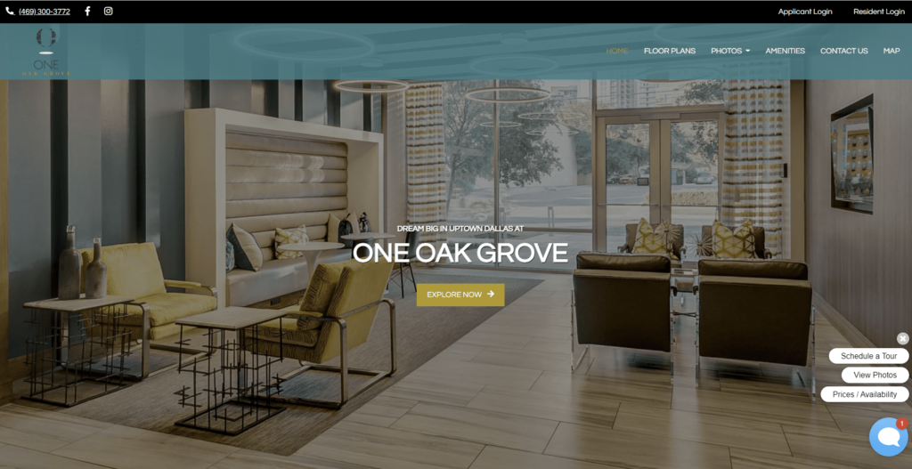4. One Oak Grove Apartments Homepage