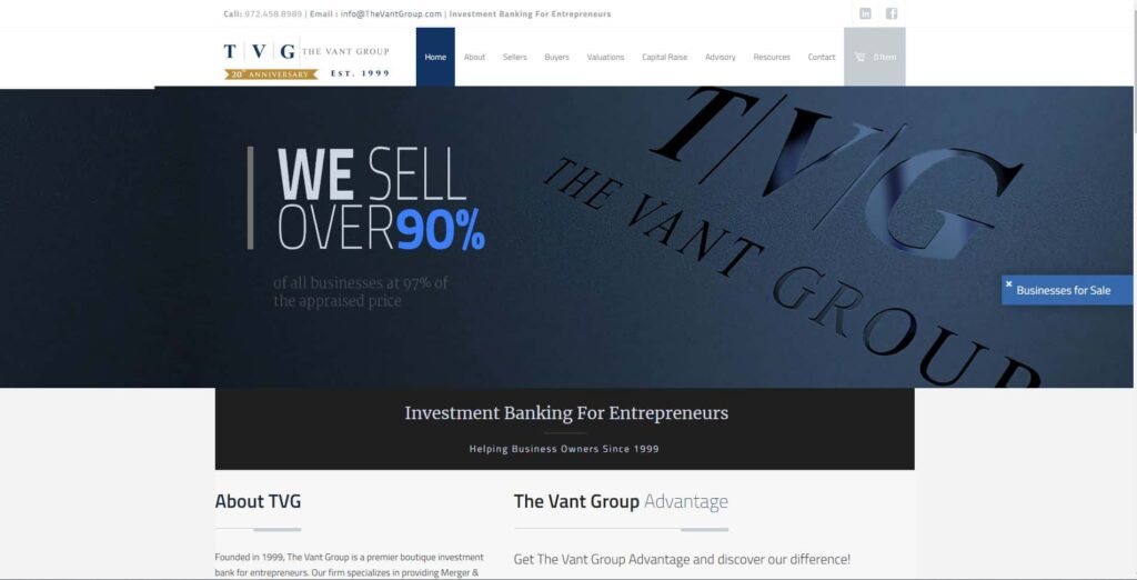 The Vant Group Homepage