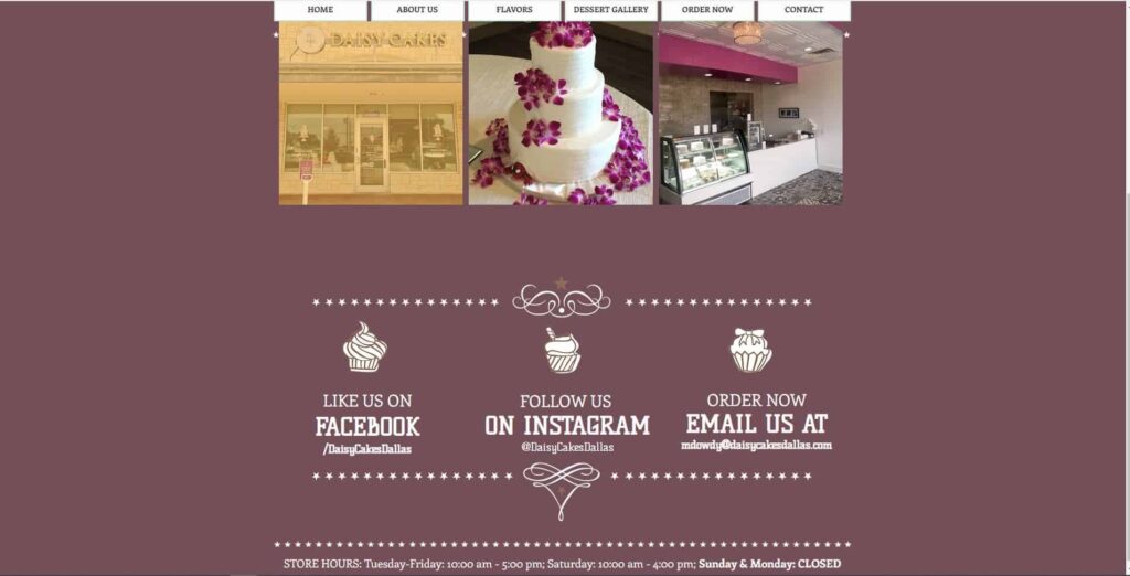 Daisy Cakes Homepage