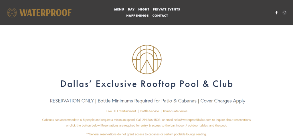 Waterproof Dallas Homepage