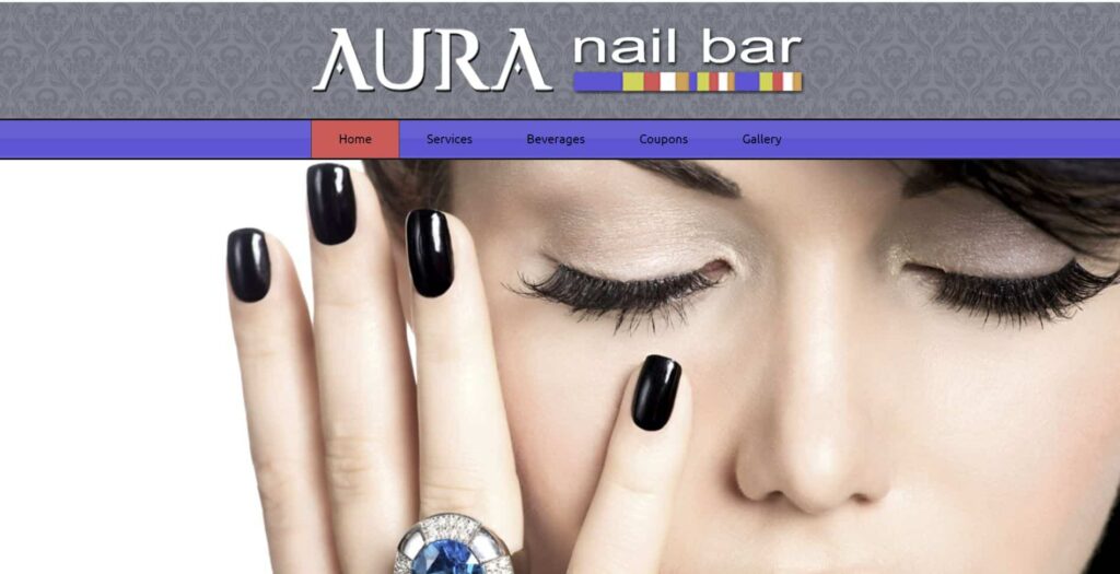 AURA Nail Bar Homepage