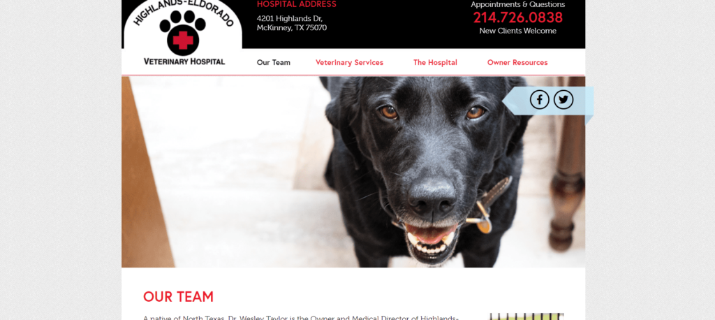 Highlands-Eldorado Veterinary Hospital Homepage