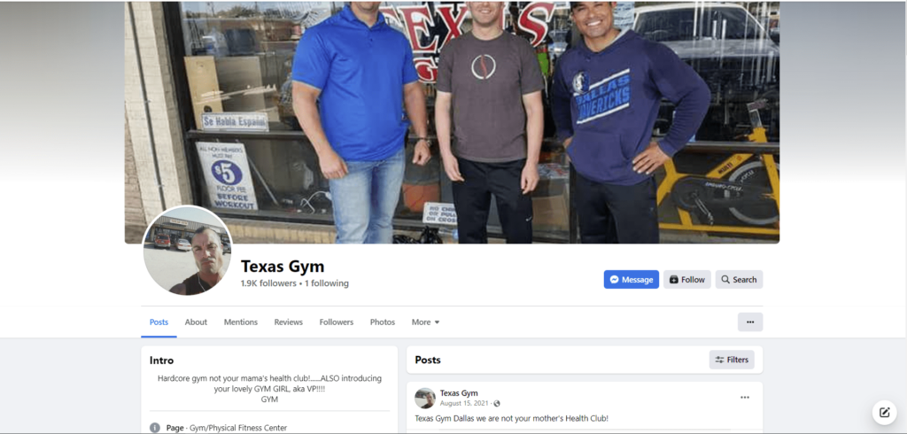 Texas Gym Homepage