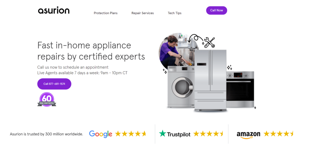 Appliance Repair by Asurion Homepage