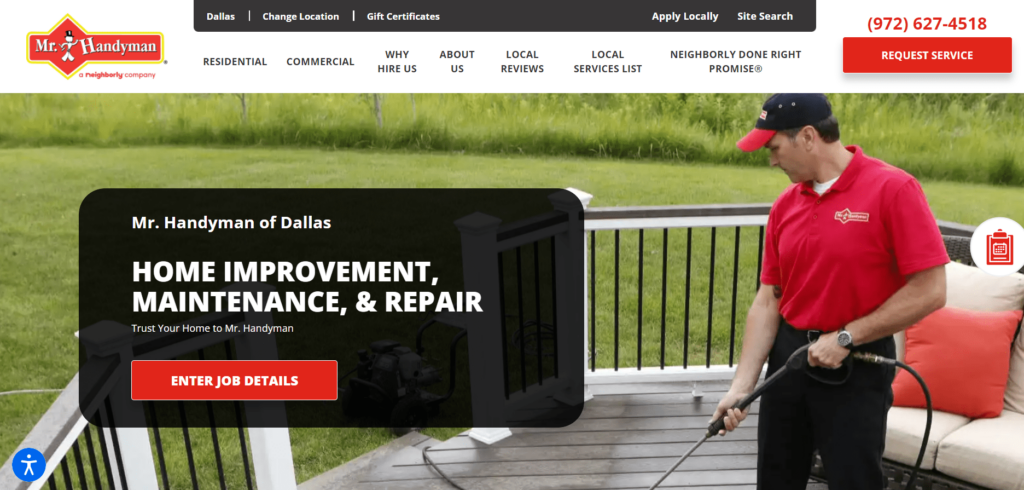 Mr. Handyman of Dallas Homepage