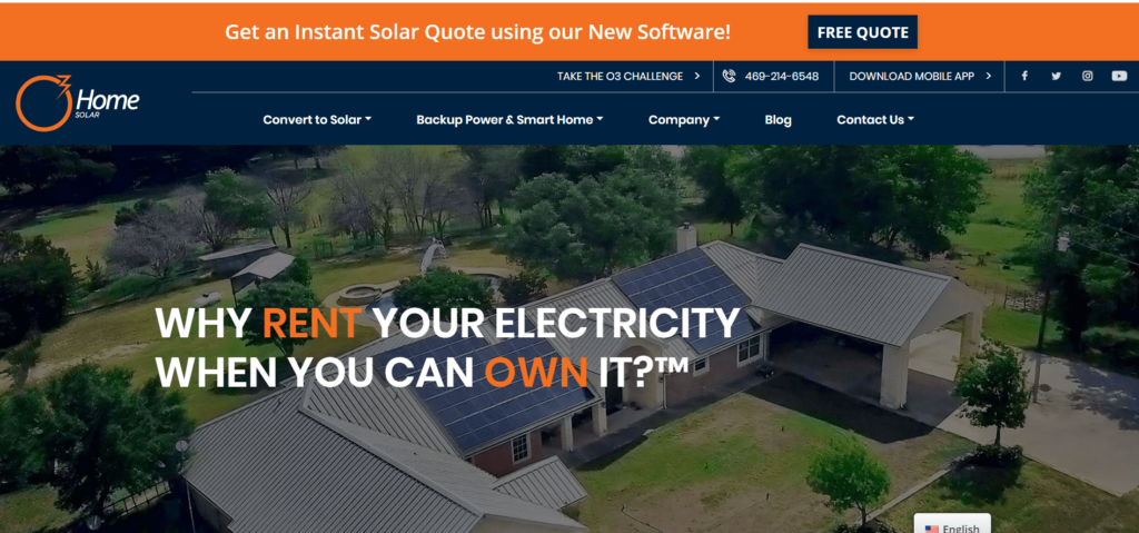 O3 Home Solar Homepage