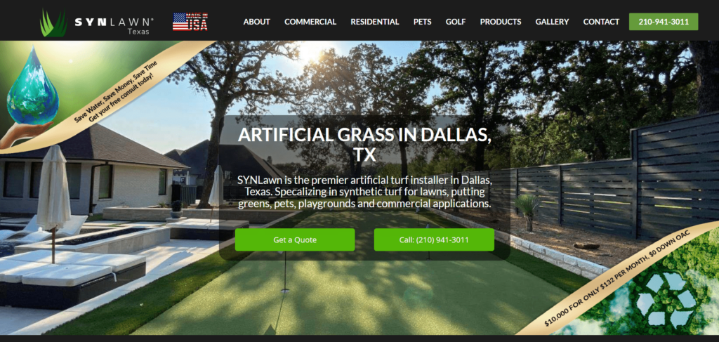 SYNLawn Texas Homepage