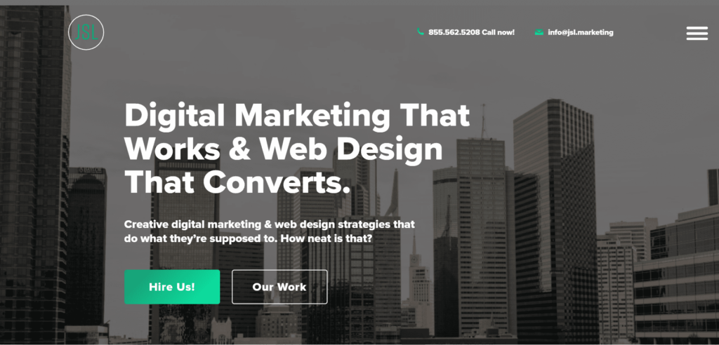 JSL Marketing & Web Design Homepage