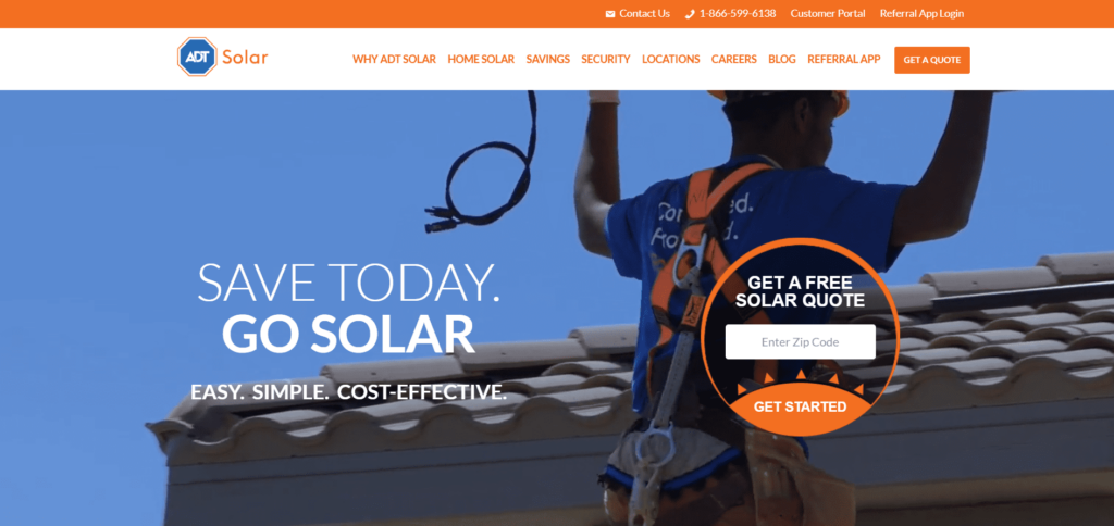 ADT Solar Homepage