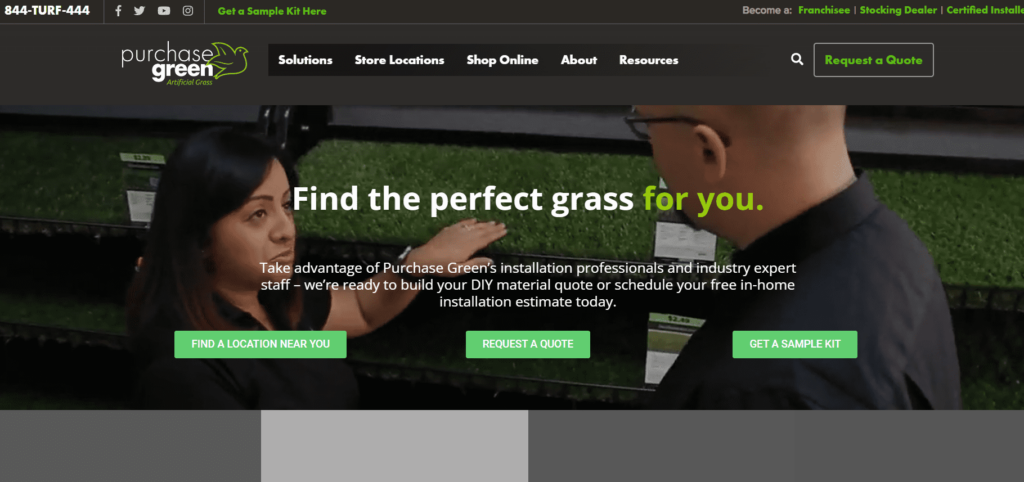 Purchase Green Artificial Grass Homepage