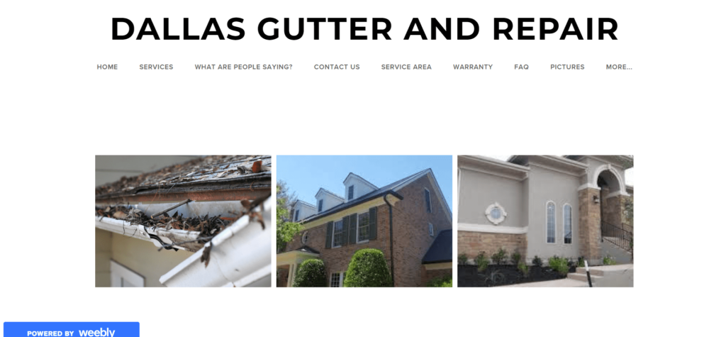 Dallas Gutter and Repair Homepage